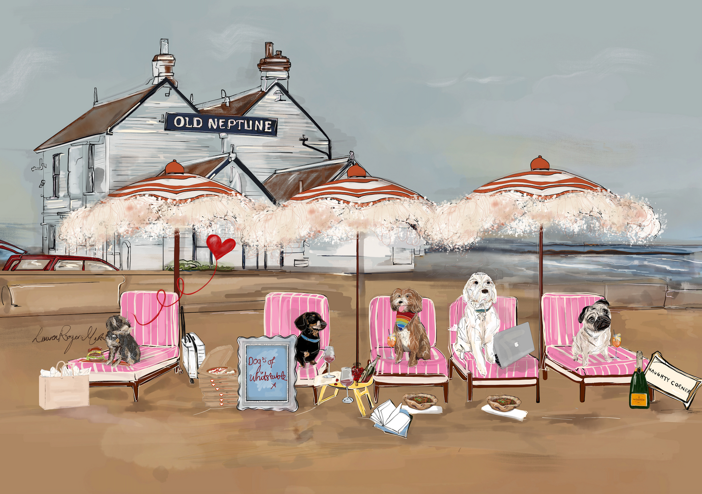 Dogs of Whitstable V3 - Fine Art Print
