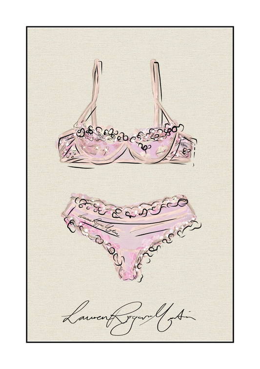 Pink Lingerie Poster Print
