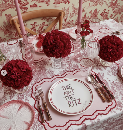 'This Ain’t The Ritz’ Fine Bone China Plate — Red Edition (12.5” / 315 mm)
